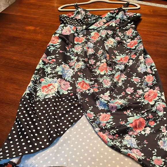 NWT ASOS DESIGN mixed floral and polka dot midi dress size 10 Petite 10P - Picture 9 of 10